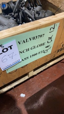 Box of Bonney Forge globe valves - 2
