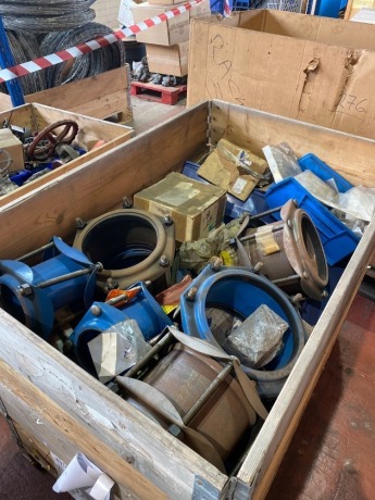 Assorted box of couplings and other components as lotted