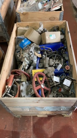 Box of various assorted valves as lotted