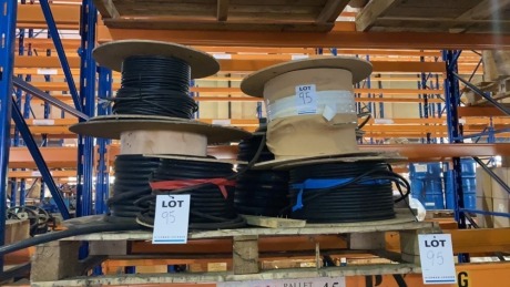 Pallet of 6 cable drums