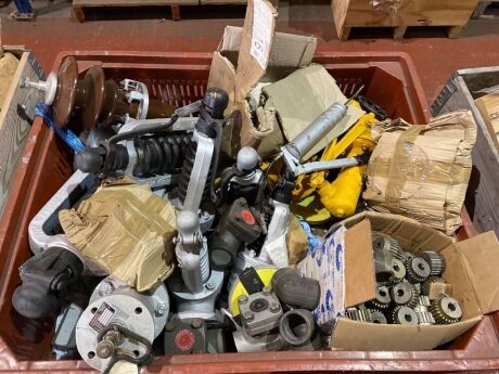 Assorted box of pressure relief valves and other components as lotted